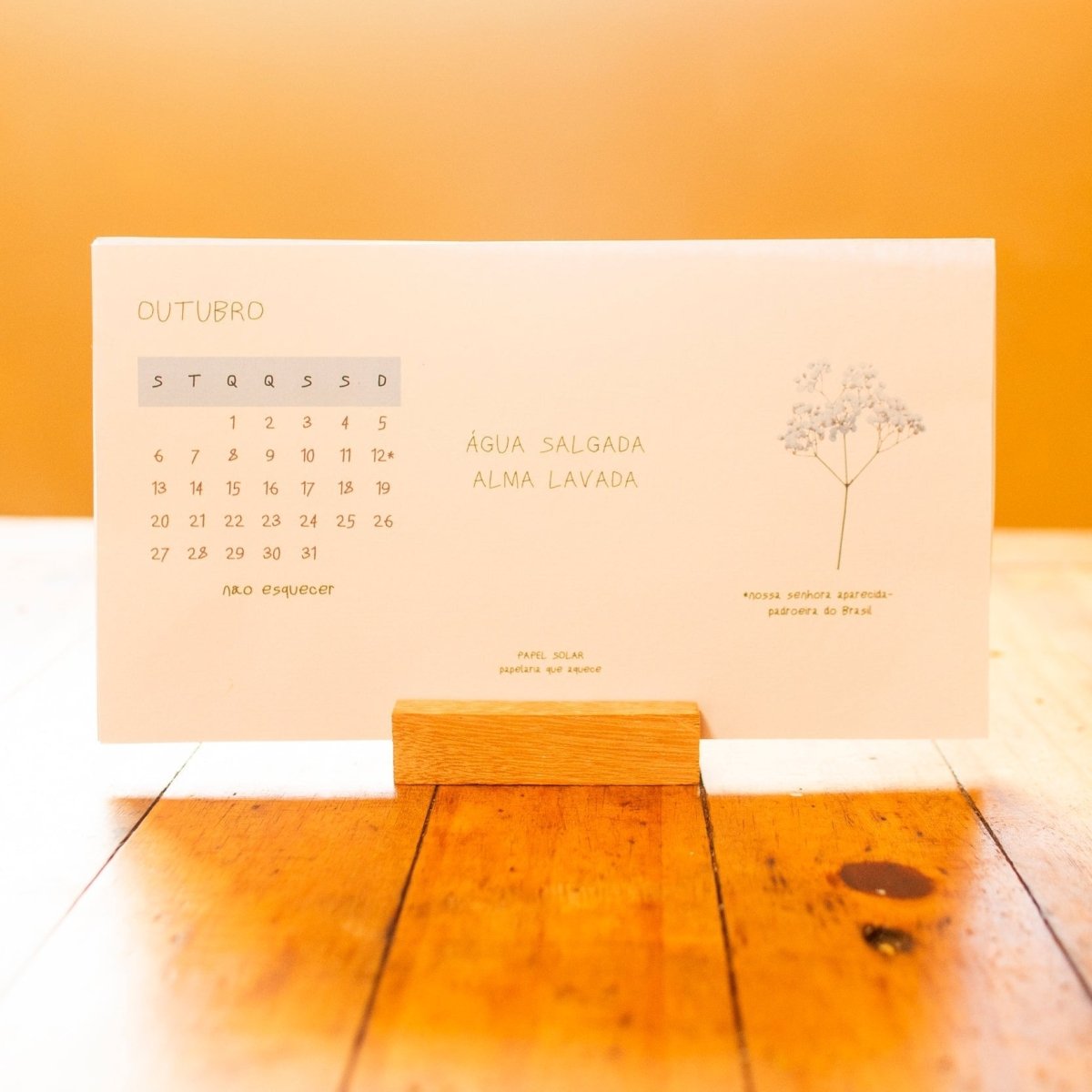 Casa Brasileira - Calendario de Mesa 2025 - Papel Solar - Papelaria